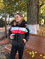 Стильная молодежная осенне-зимняя непромокаемая куртка с большим воротом