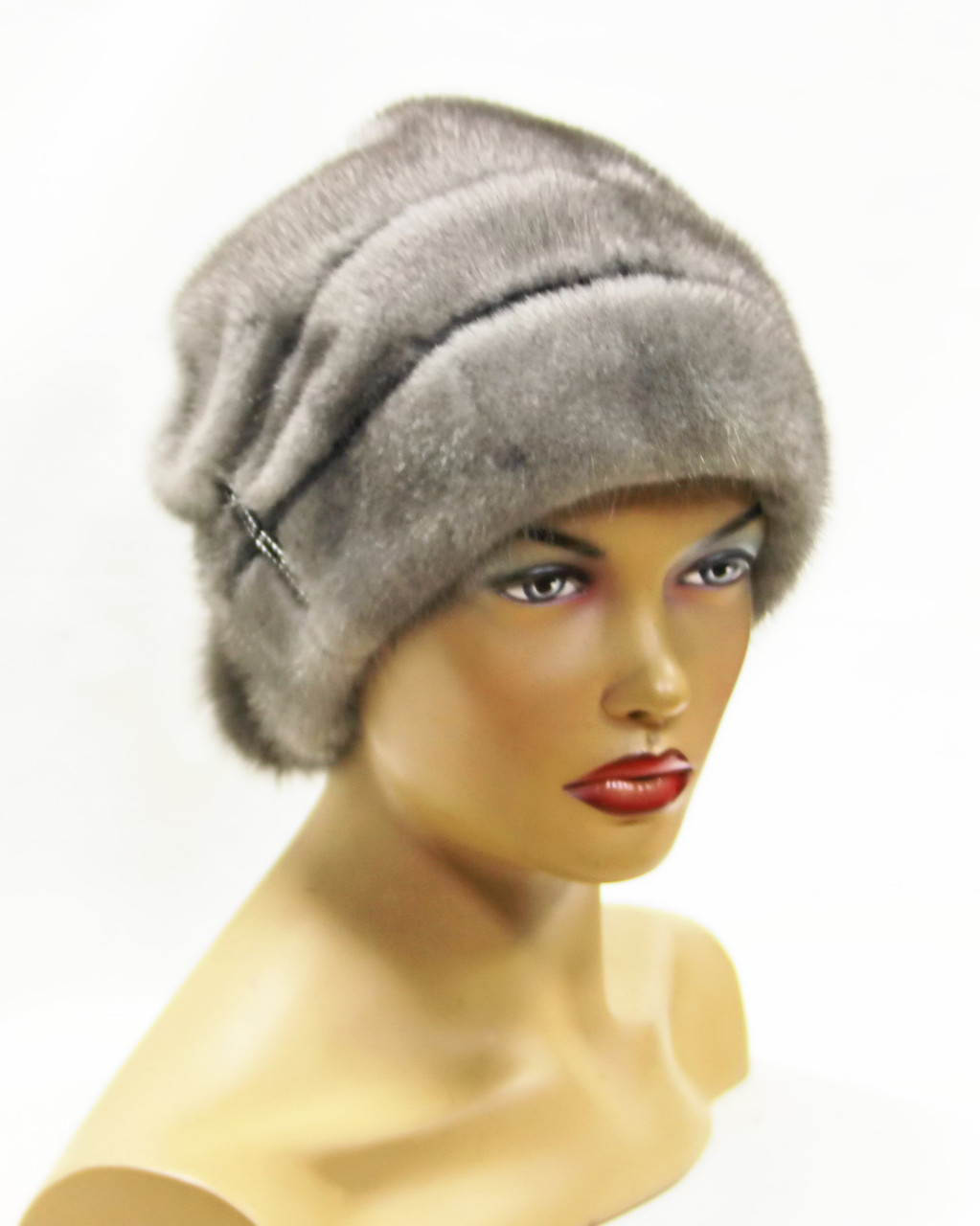 Женская шапка норковая "Буратино классик" (сапфир) - фото 1 - id-p8141554