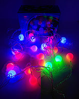 Гирлянда LED фигурная разноцветная Снежинки 3 метра