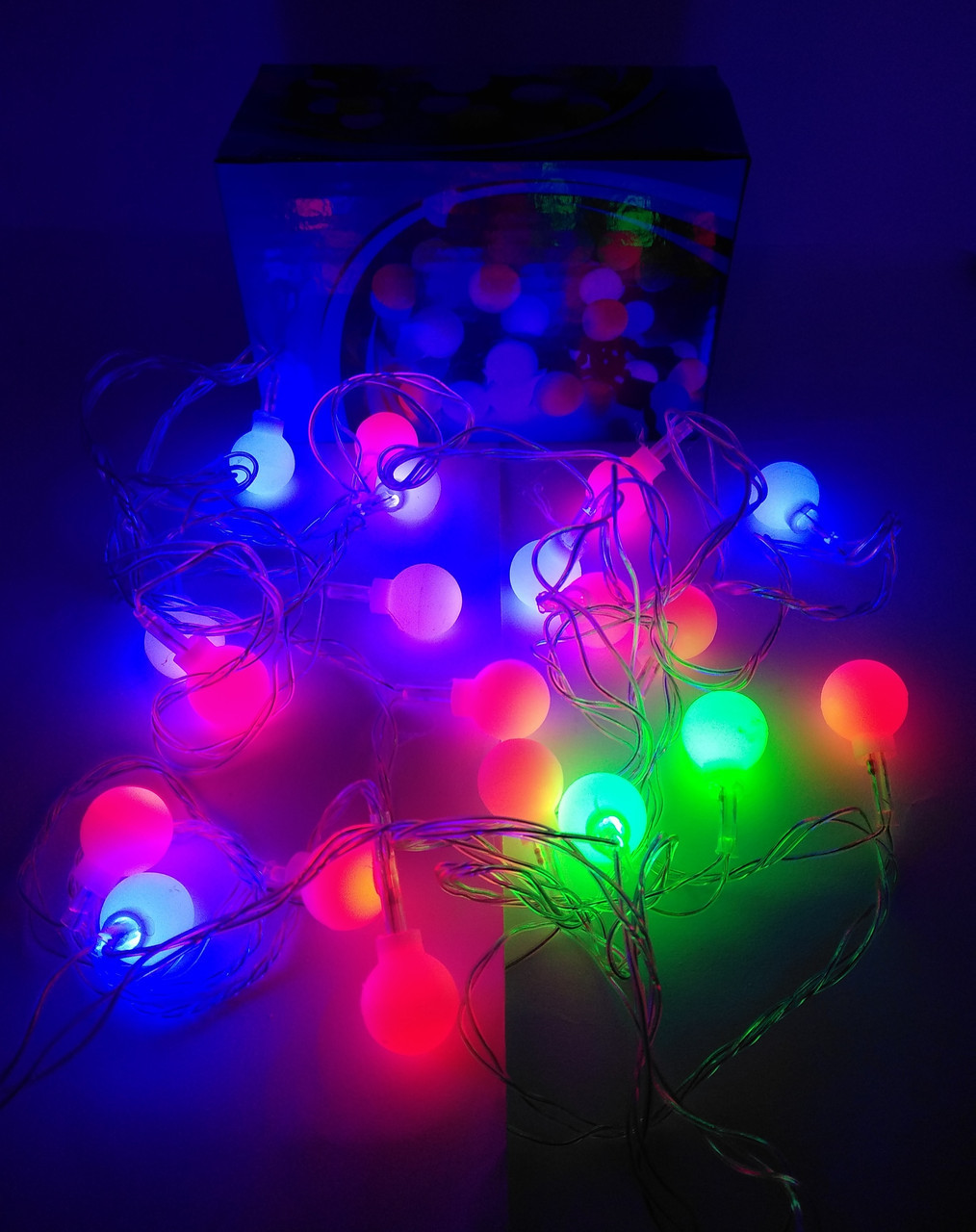 Гирлянда LED фигурная разноцветная Снежинки 3 метра - фото 1 - id-p9961190