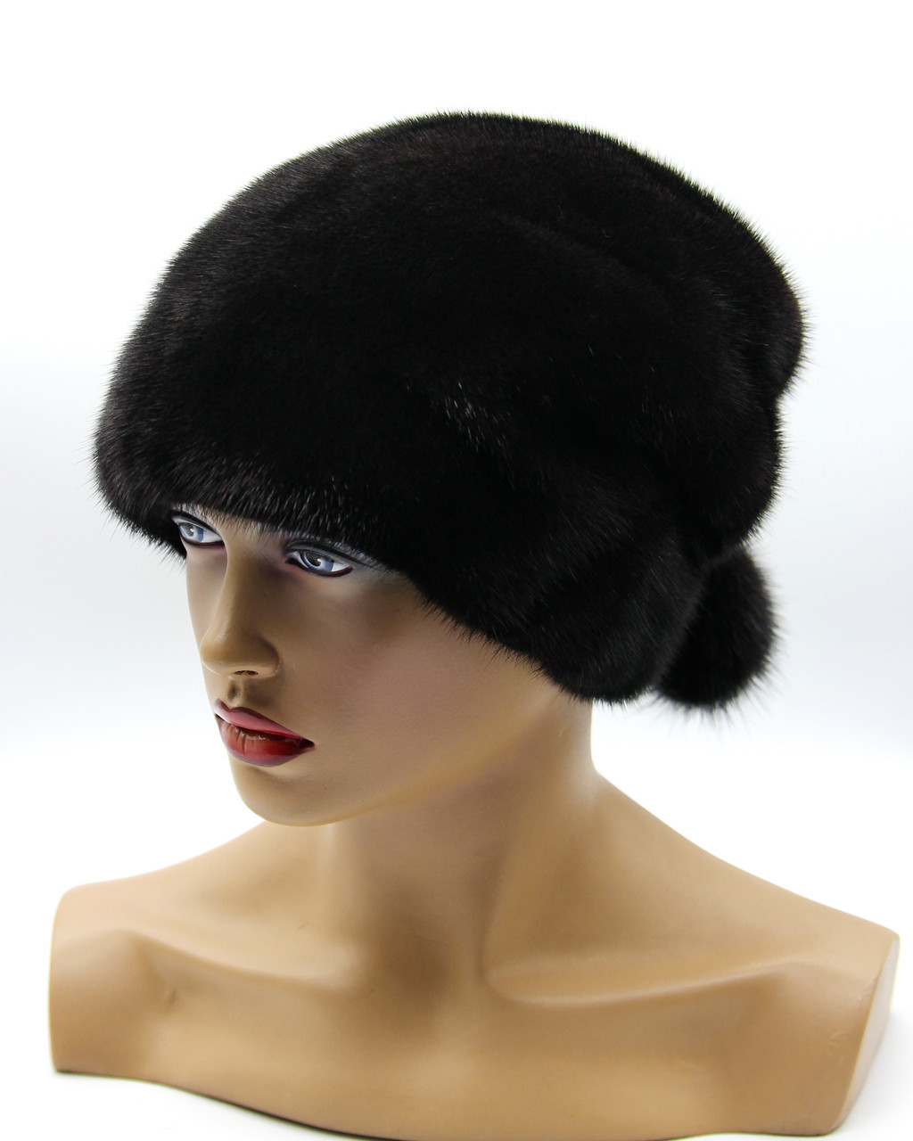 Зимняя шапка из норки "Буратино new" (черная) - фото 1 - id-p8141509