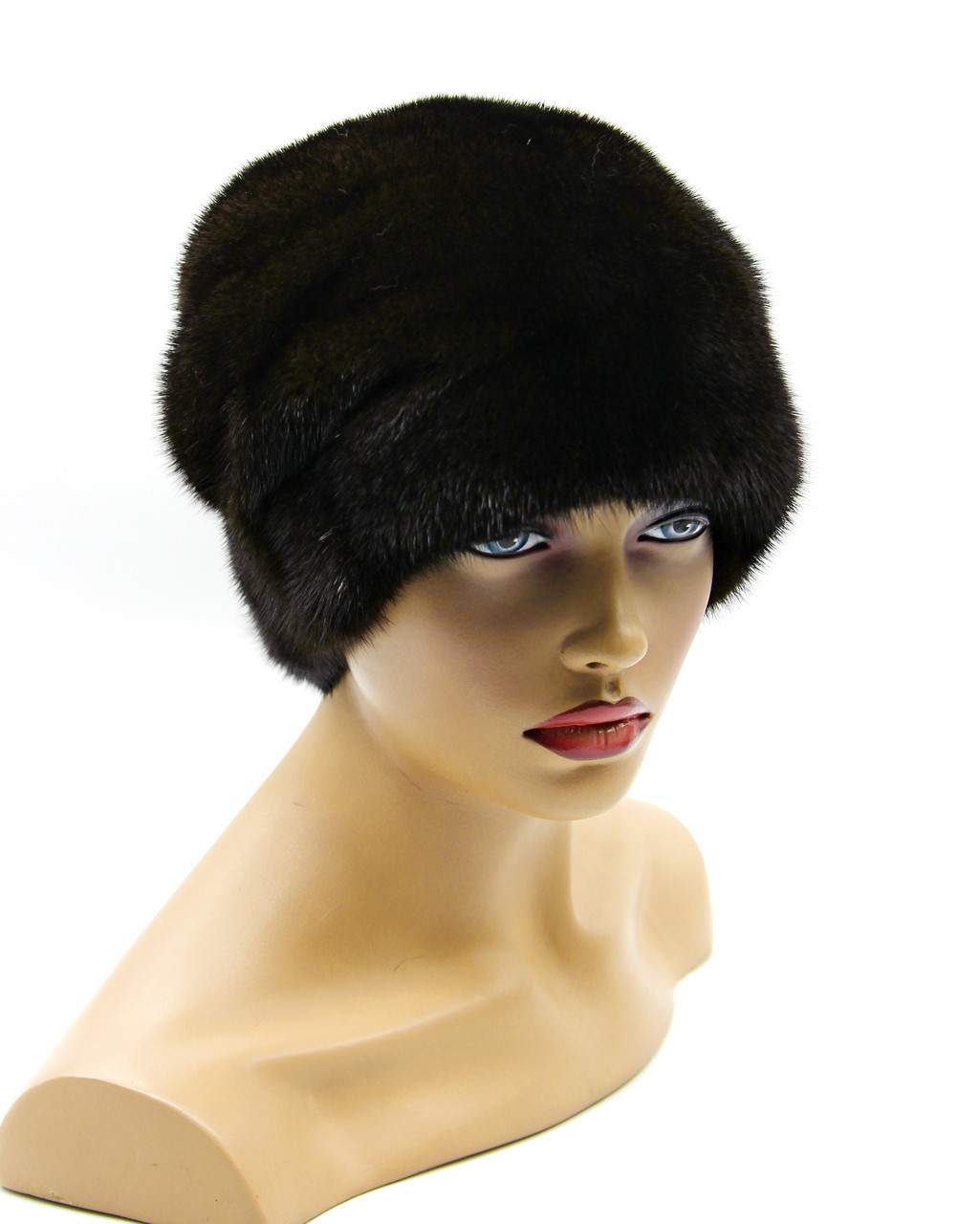 Зимняя шапка из норки "Буратино new" (коричневая) - фото 1 - id-p8640082