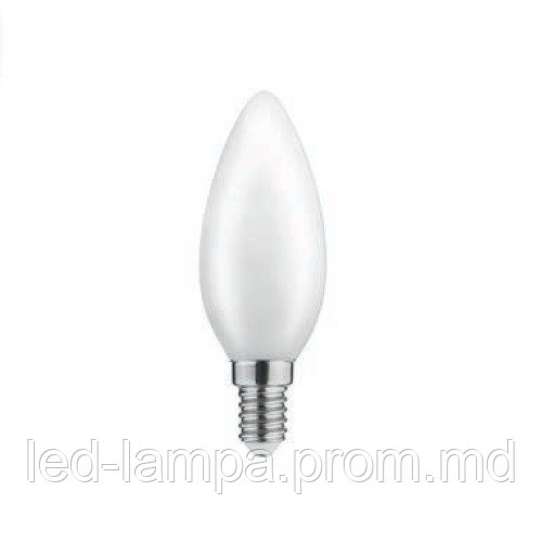 Светодиодная LED лампа GTV, 4W, E14, FILAMENT матовая, свеча, 3000К тёплое свечение. - фото 1 - id-p10085562