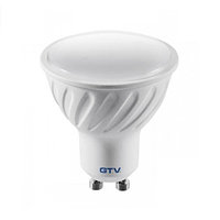Светодиодная LED лампа GTV, 7,5W, GU10, MR16, 6400K.