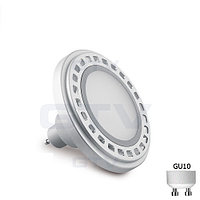 Светодиодная LED лампа GTV, 12W, AR111/ES111, 120°, 3000К тёплое свечение, серый.