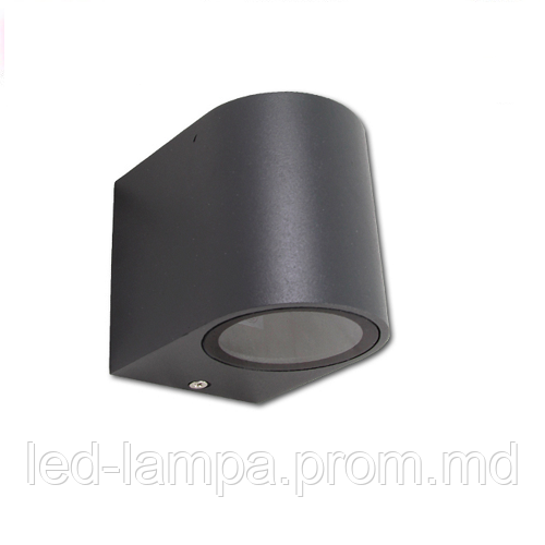 Светильник/корпус master LED, 1хGU10, фасадный, алюминий + стекло, серый, Luna. Польша - фото 1 - id-p10085626