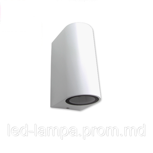 Светильник/корпус master LED, 2хGU10, фасадный, алюминий + стекло, белый, Luna Duo. Польша - фото 1 - id-p10085630