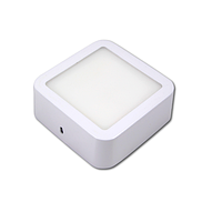 Потолочный светодиодный светильник, master LED, 6W, 4000K, накладной, Ortho, алюминий, квадратный, белый.