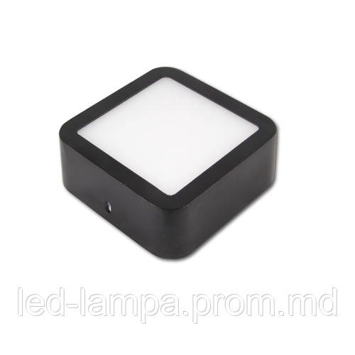 Потолочный светодиодный светильник, master LED, 6W, 4000K, накладной, Ortho, алюминий, квадратный, чёрный. - фото 1 - id-p10085678