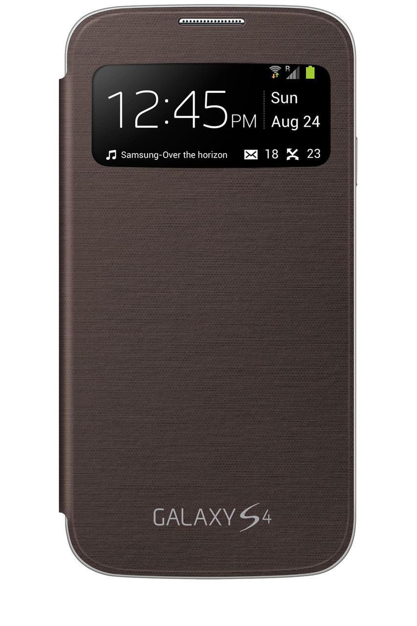 Dilux - Чехол - книжка Samsung GALAXY S4 i9500 S View Cover EF-CI950B Коричневый - фото 1 - id-p10085220