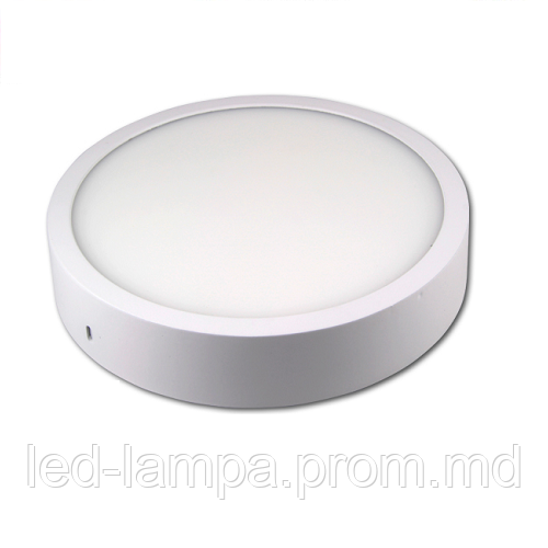 Потолочный светодиодный светильник, master LED, 18W, 4000K, RA>70, накладной, Ortho, алюминий, круглый, белый. - фото 1 - id-p10085803