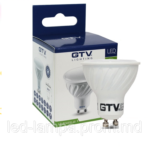 Светодиодная LED лампа GTV, 6W, GU10, MR16, 6400К. - фото 1 - id-p10085863