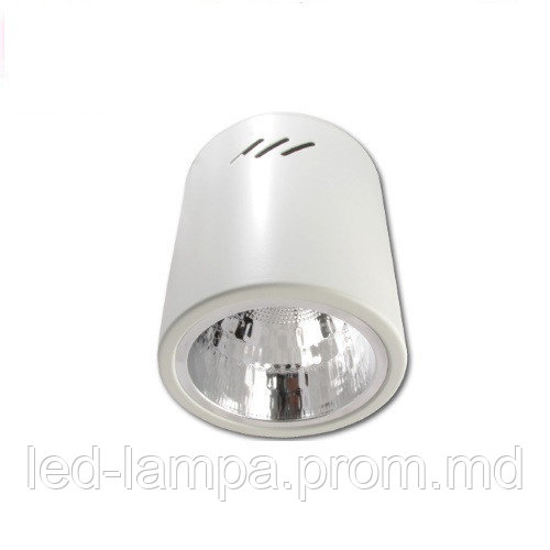 Потолочный светильник/корпус master LED, Ø132x152мм, 1хE27, сталь, белый. ПОЛЬША! - фото 1 - id-p10085878