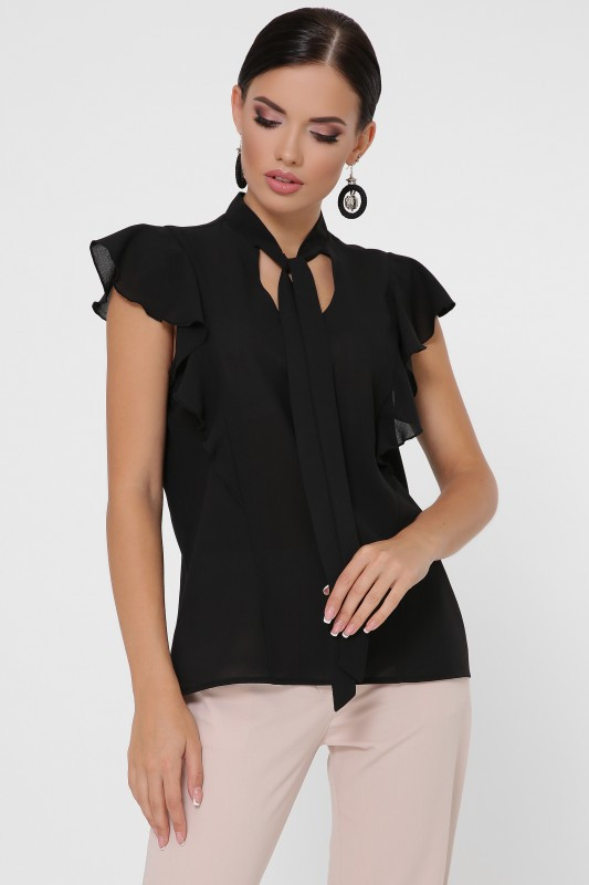 Блуза "Peony" черный - фото 1 - id-p10089508