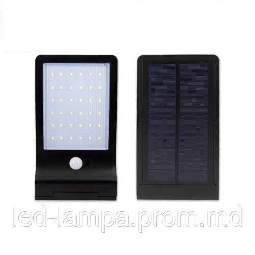 Настенный светодиодный светильник, master LED, 8W, 5500-6000K, IP65, на солнечной батарее, с датчиком движения - фото 1 - id-p10085935