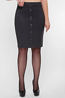 Юбка YUB-1054 Gray red rhombus/Cерый с красными ромбами