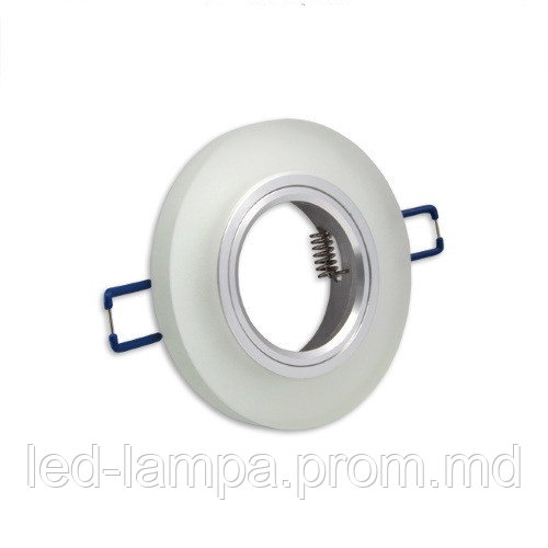 Светильник/корпус master LED, потолочный, встраиваемый, алюминий + стекло, круглый, белый иней, Styx. Польша - фото 1 - id-p10085982
