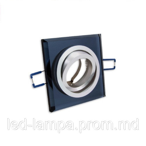 Светильник/корпус master LED, потолочный, встраиваемый, алюминий + стекло, квадратный, чёрный. Польша - фото 1 - id-p10085986