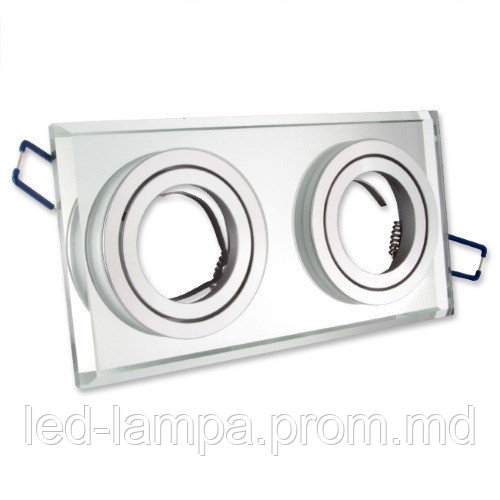 Светильник/корпус master LED, потолочный, встраиваемый, алюминий + стекло, квадратный, белый, Styx. Польша - фото 1 - id-p10085989