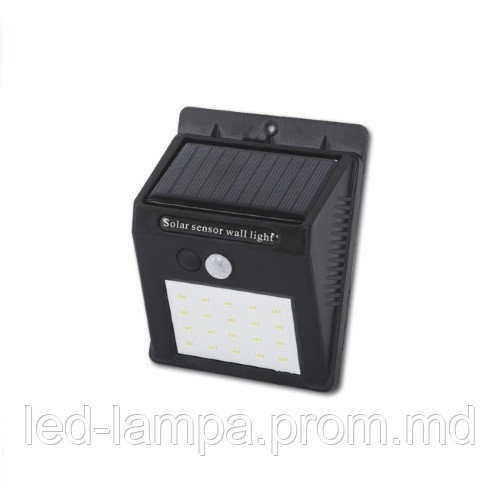 Настенный светодиодный светильник, master LED, 3W, 5500-6500K, IP65, на солнечной батарее, с датчиком движения - фото 1 - id-p10086008