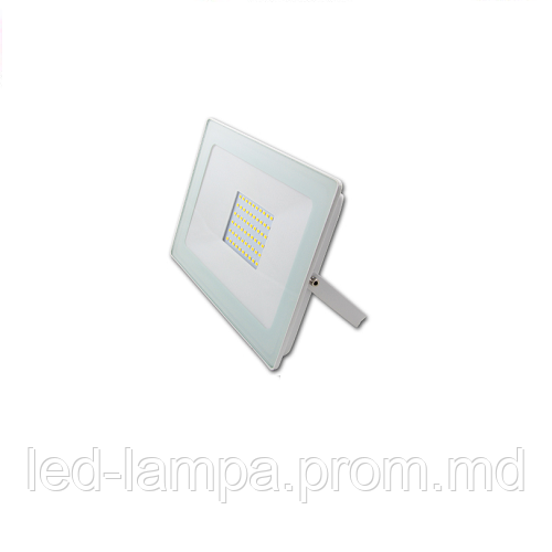 Светодиодный прожектор, master LED, 50W, 4500K, IP65, накладной, алюминий + закалённое стекло, белый. Польша - фото 1 - id-p10095903