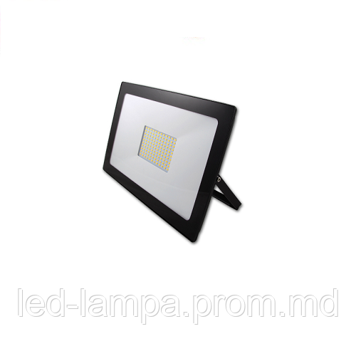 Светодиодный прожектор, master LED, 100W, 6500K, IP65, накладной, алюминий + закалённое стекло, чёрный. Польша - фото 1 - id-p10095906