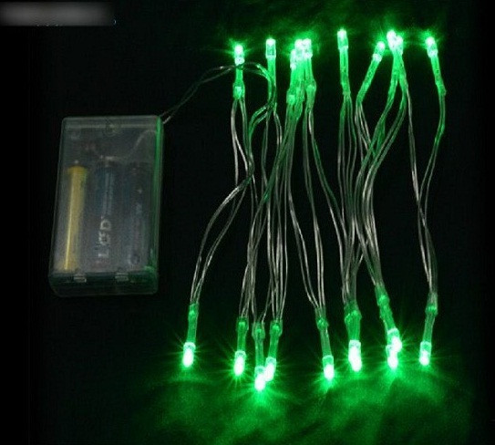 Светодиодная гирлянда 5 метров на батарейках зеленая ECOLEND - фото 1 - id-p10096446