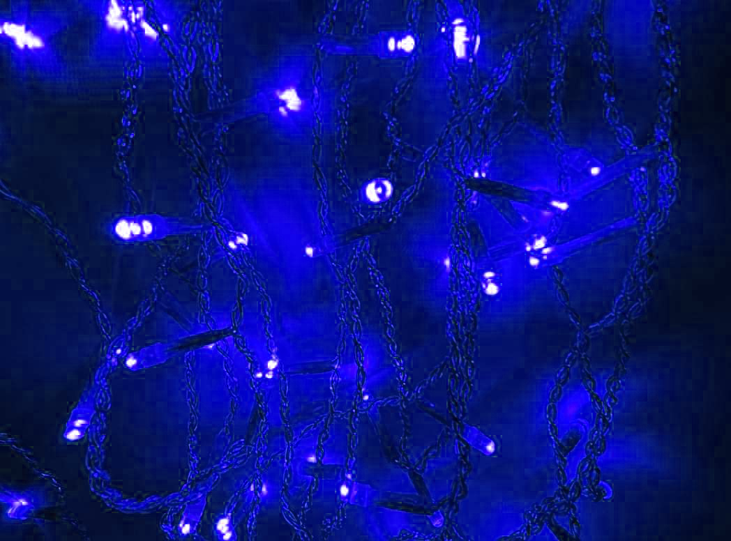 Новогодняя гирлянда 10 метров синий IP44 ECOLEND - фото 1 - id-p8352574