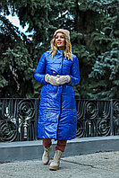 Модная двухсторонняя зимняя непромокаемая длинная куртка-пальто с капюшоном, норма и батал большие размеры