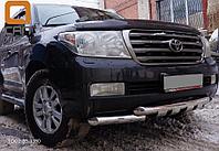 Защита переднего бампера Toyota Land Cruiser 200 (2007-2012 / 2012-2015) (Shark) d 76/76