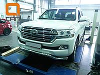 Защита переднего бампера Toyota Land Cruiser 200 (2015-)(кроме Executive) (волна) d76/60