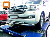 Защита переднего бампера Toyota Land Cruiser 200 (2015-)(кроме Executive) (двойная) d76/60