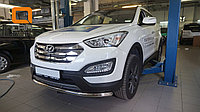 Защита переднего бампера Hyundai Grand SantaFe (2013-) (одинарная) d60 (несовместима с защитой картера)