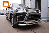 Защита переднего бампера Lexus LX (2015-) (двойная) d76/60