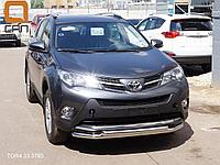 Защита переднего бампера Toyota RAV4 (2013-2015) (двойная) d 60/60