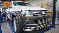 Защита переднего бампера Volkswagen Amarok (2010-) (двойная) d76/60*