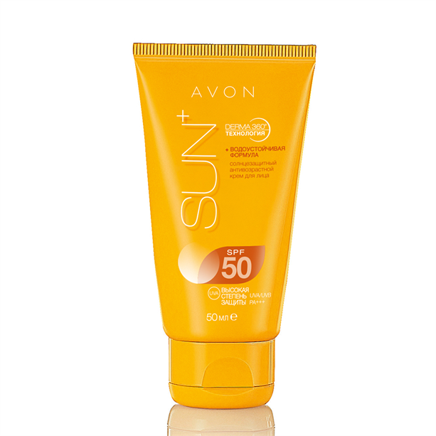 Солнцезащитный антивозрастной крем для лица SPF 50 Avon, Эйвон, Ейвон - фото 1 - id-p10096356