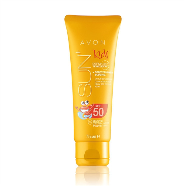 Мультивитаминный солнцезащитный крем для детской кожи SPF 50 Avon, Эйвон, Ейвон - фото 1 - id-p10096360