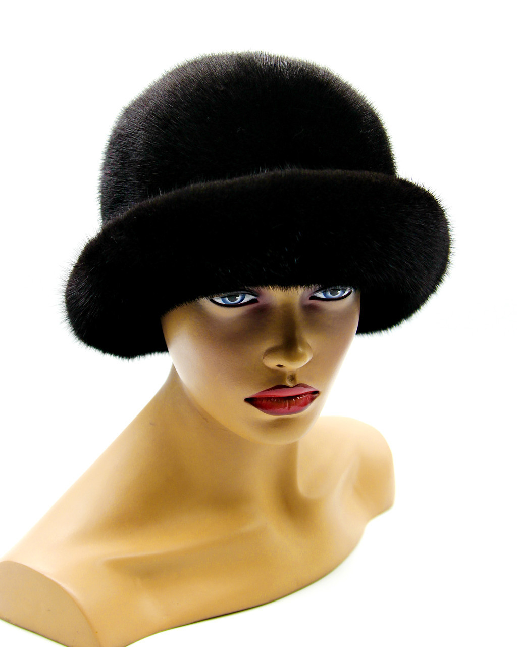Женская норковая шляпа "Шивани" (темно - коричневая). - фото 1 - id-p10103264