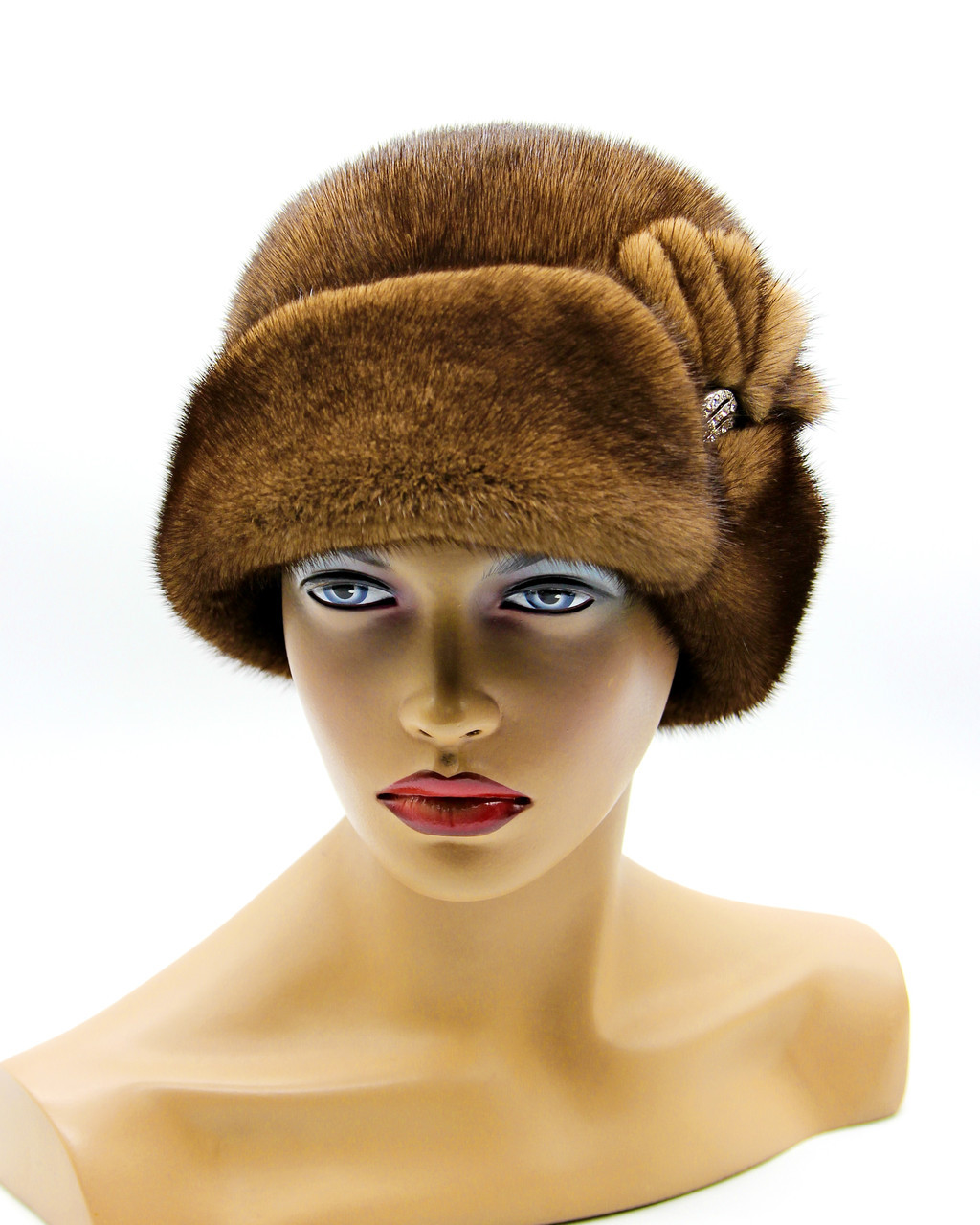 Зимняя меховая шляпа из норки "Шелби" пастель. - фото 1 - id-p10103265