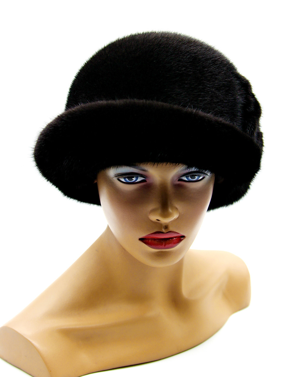 Женская норковая шляпа "Шивани" (темно - коричневая). - фото 1 - id-p10103328