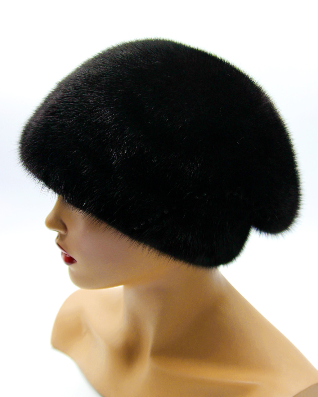 Женская зимняя шапка из меха норки "Бєти" (черная). - фото 1 - id-p8141235