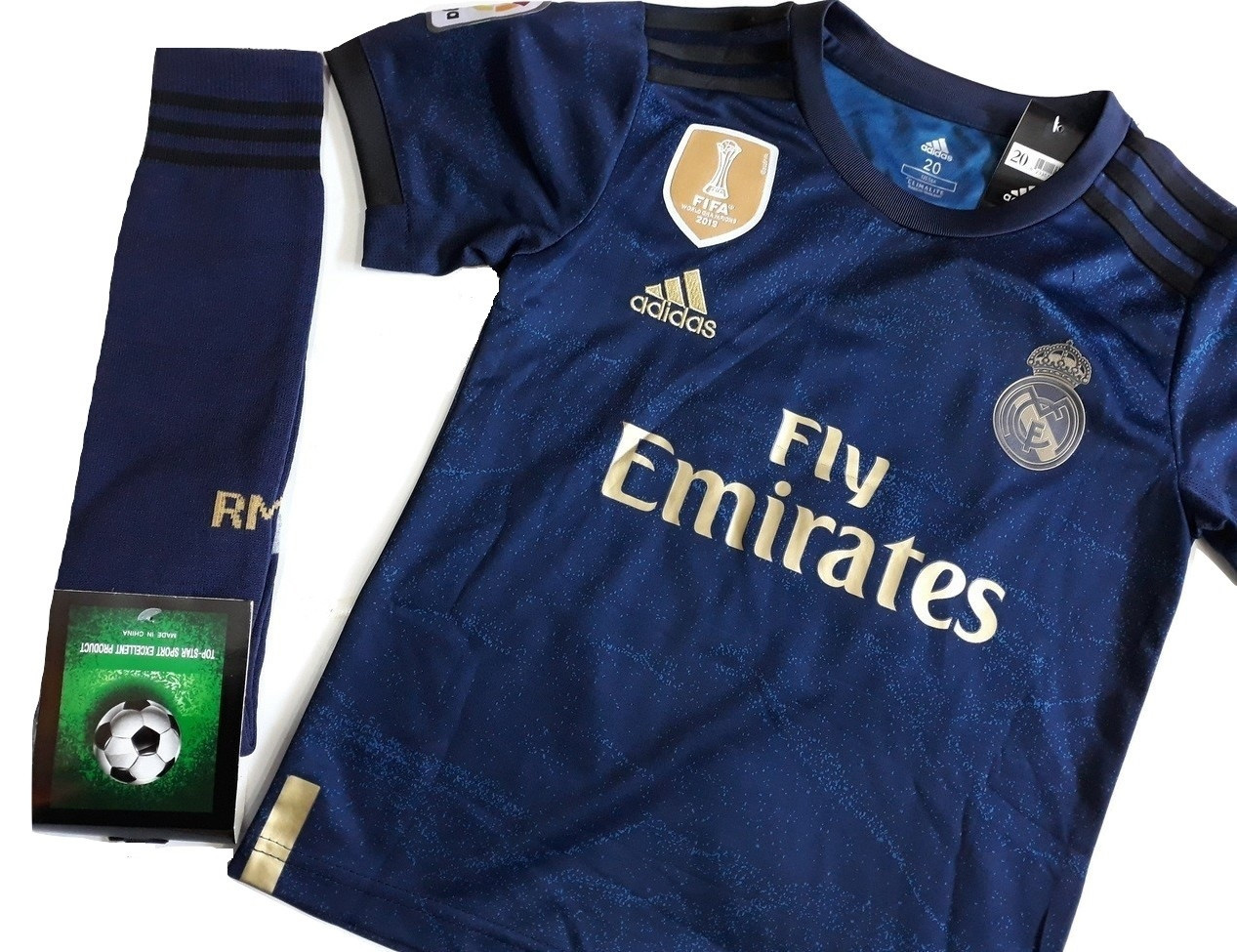 Футбольная форма Реал Мадрид (Эден Азар) сезон 19/20 детская + гетры в подарок