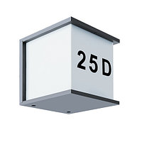 Cветильник/корпус для подсветки адреса, Strühm Poland, IP54, фасадный, алюминий+PC, серый, MAXIM