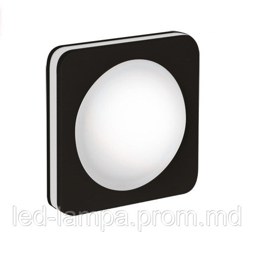Потолочный светодиодный светильник, Strühm Poland, 5W, 4000K, алюминий+стекло, квадратный, чёрный, GOTI LED D - фото 1 - id-p10109147