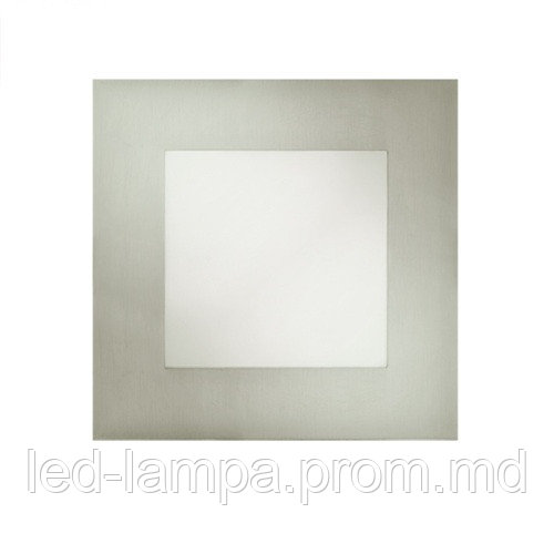 Потолочный светодиодный светильник, Strühm Poland, 6W, 3000K, встроенный, квадратный, хром, MILTON LED D - фото 1 - id-p10109505