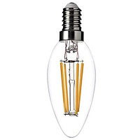Светодиодная LED-filament лампа 4W E14 / C37 Dilux, Китай, Желтый, Белый