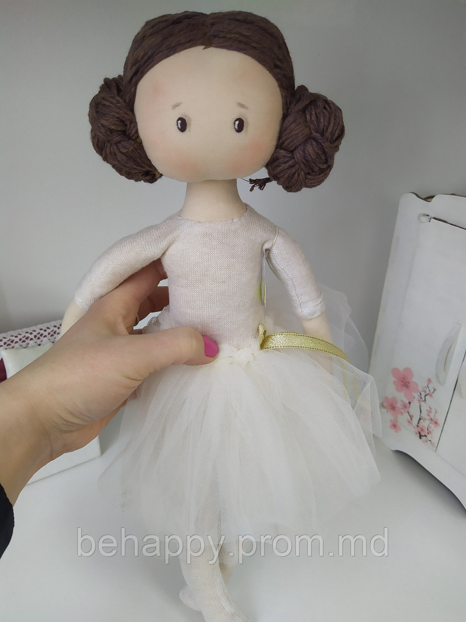 Игровая кукла ручной работы "Балерина в белом платье" - фото 1 - id-p10111847