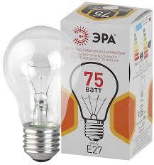 Лампа накаливания ЭРА A50 груша 75Вт 230В Е27 цв. упаковка - фото 1 - id-p10115211
