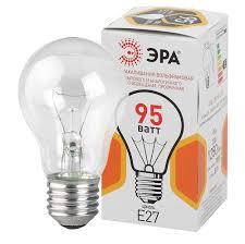 Лампа накаливания ЭРА A50 груша 95Вт 230В Е27 цв. упаковка - фото 1 - id-p10115213